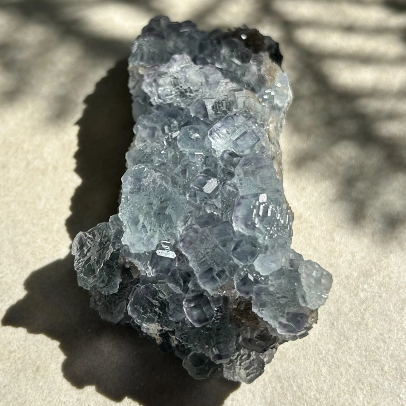 Calcedonio Nero con Fluorite Blu